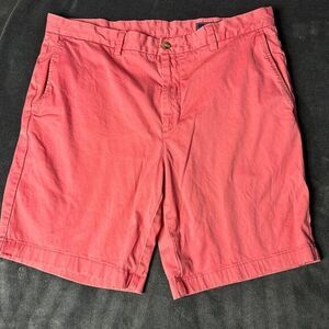 Vineyard Vines Shorts Mens 36‎ Pink Red Khaki Chino Casual Cotton Flat Front